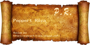 Peppert Róza névjegykártya