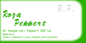 roza peppert business card